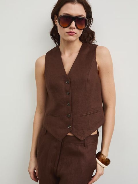 Medicine kamizelka jednorzędowa damska lniana - zdjęcie produktu nr 1