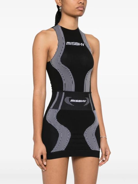 MISBHV logo-jacquard performance bodysuit - Black