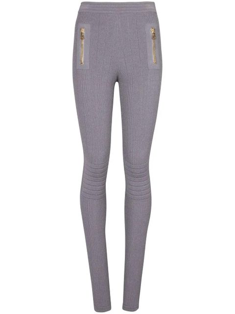 Balmain high-waist skinny trousers - Grey - zdjęcie produktu nr 1