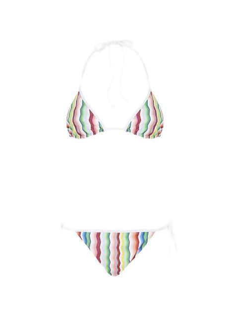 Missoni tie-side striped bikini - White - zdjęcie produktu nr 1