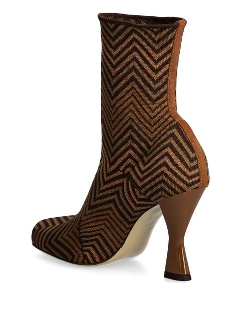 Missoni zigzag-pattern boots - Brown - zdjęcie produktu nr 2