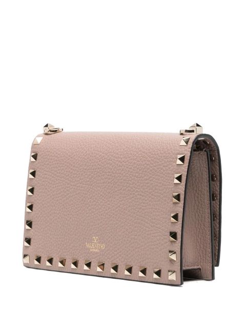 Valentino Garavani Rockstud leather crossbody bag - Neutrals
