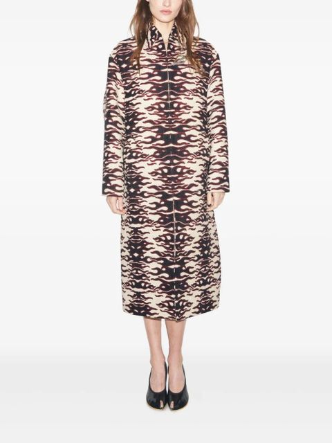 Tory Burch flame-jacquard coat - Neutrals - zdjęcie produktu nr 2