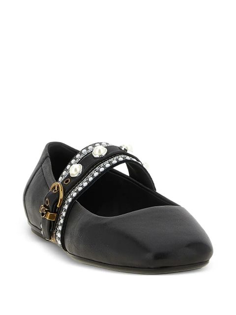 PINKO embellished-buckle ballet flats - Black - zdjęcie produktu nr 2