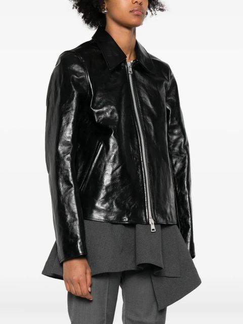 OUR LEGACY leather zip-front jacket - Black - zdjęcie produktu nr 2