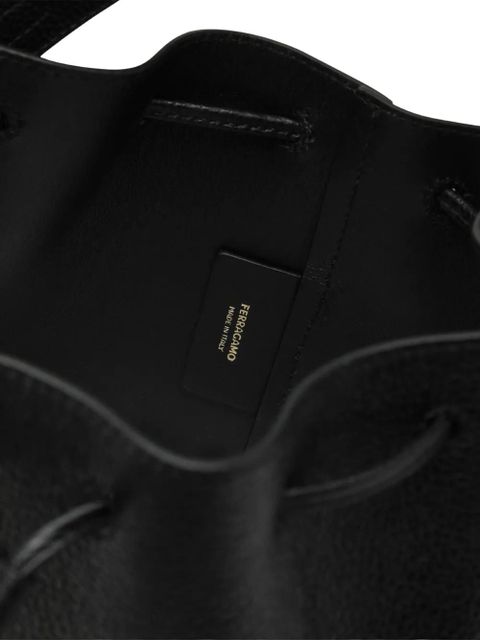 Ferragamo top handle bucket bag - Black