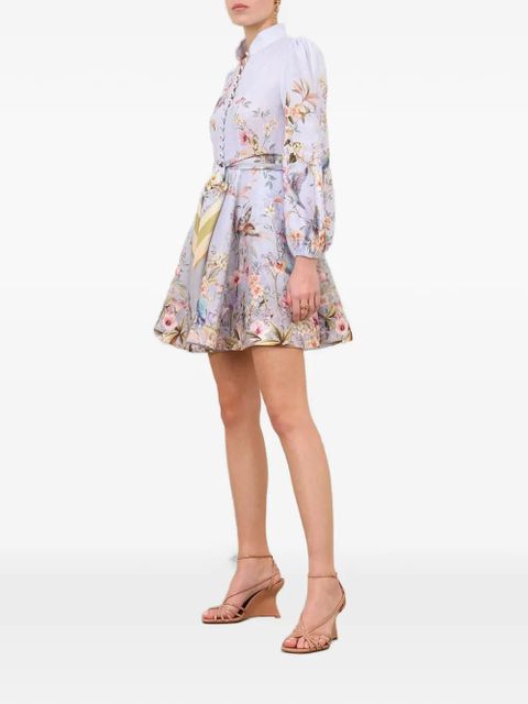 ZIMMERMANN Rebellion button floral mini dress - Blue - zdjęcie produktu nr 2
