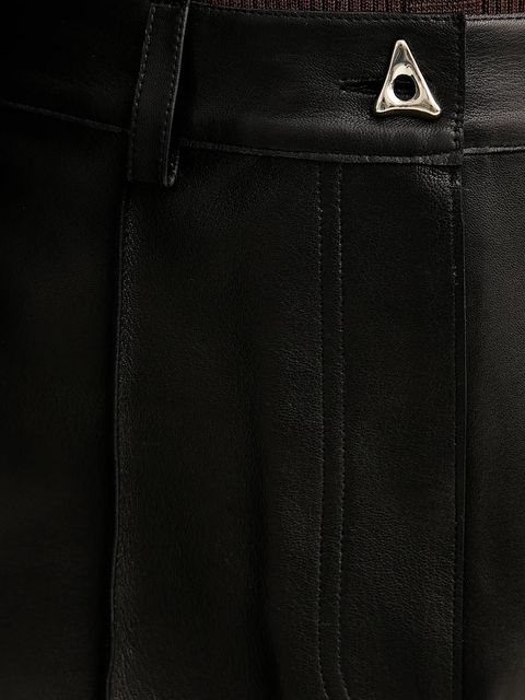 AERON spódnica skórzana RUDENS kolor czarny mini prosta SK162019