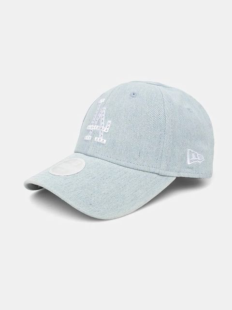 New Era czapka z daszkiem bawełniana DIAMANTE DENIM 9FORTY® LOS ANGELES DODGERS - zdjęcie produktu nr 1