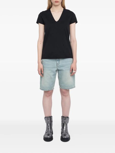 Zadig&Voltaire v-neck logo t-shirt - Black