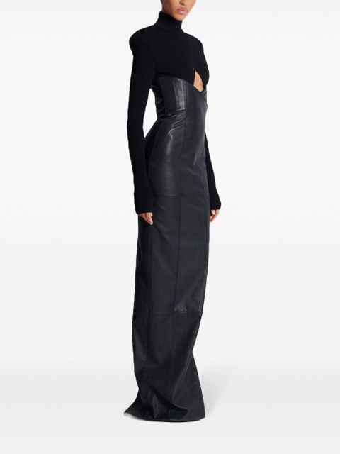 Balmain panelled maxi dress - Black