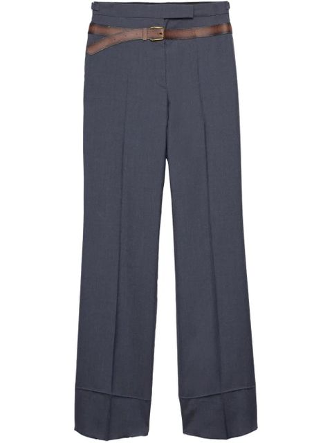 Prada silk-blend trousers - Grey - zdjęcie produktu nr 1