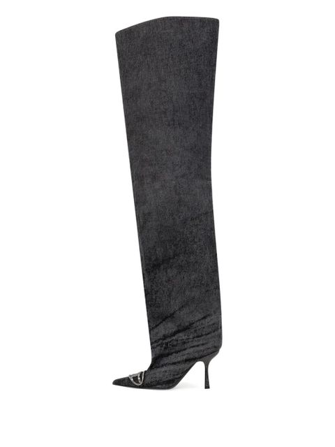 Diesel 90mm D-Venus over-the-knee boots - Black