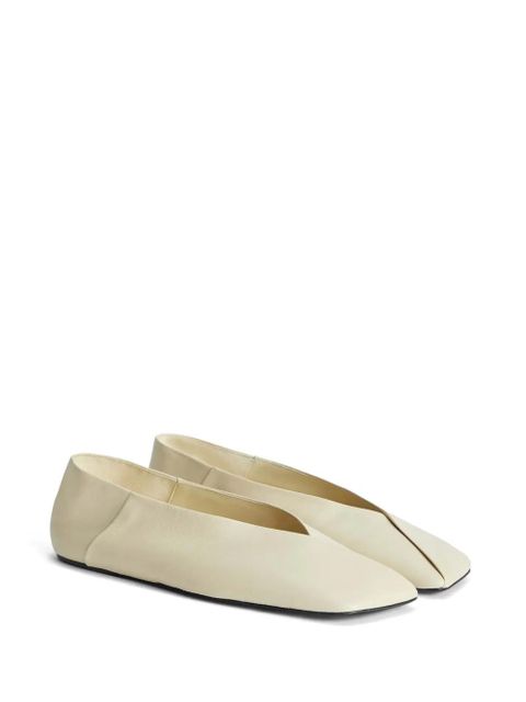 Jil Sander leather ballerina shoes - Neutrals - zdjęcie produktu nr 2