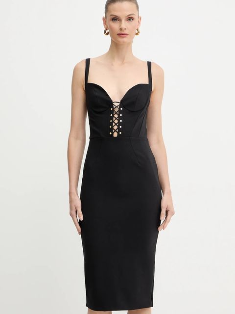 Elisabetta Franchi sukienka kolor czarny mini dopasowana AB87857E2 - zdjęcie produktu nr 1