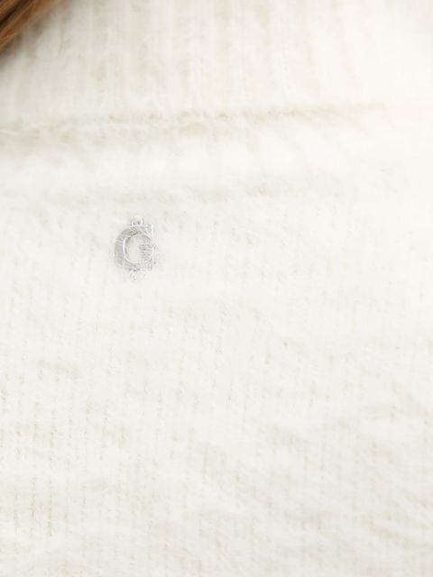 Guess kamizelka MEI damski kolor beżowy ciepły z golfem W5BR57 Z3BH0