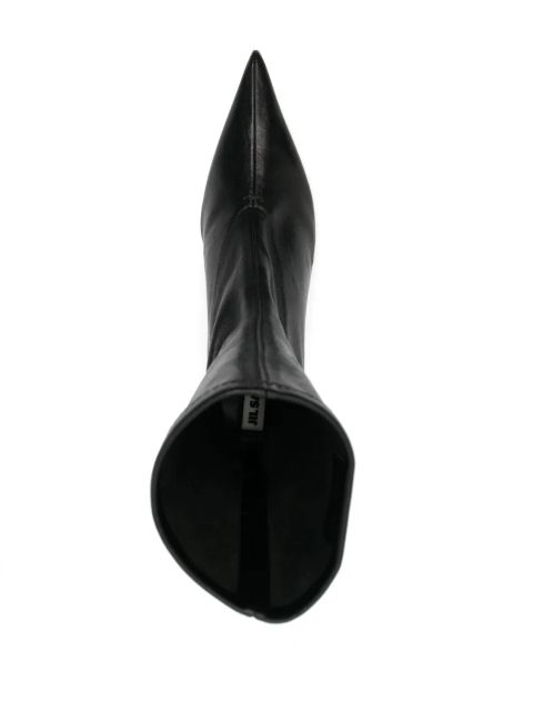 Jil Sander 90mm pointed-toe leather boots - Black