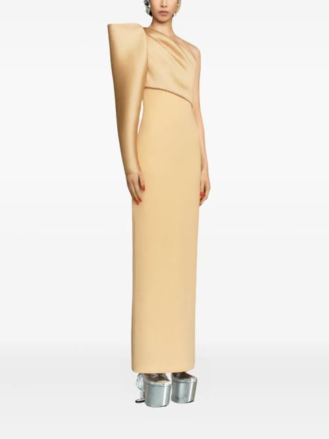 Solace London Tally satin-sleeve maxi dress - Neutrals - zdjęcie produktu nr 2