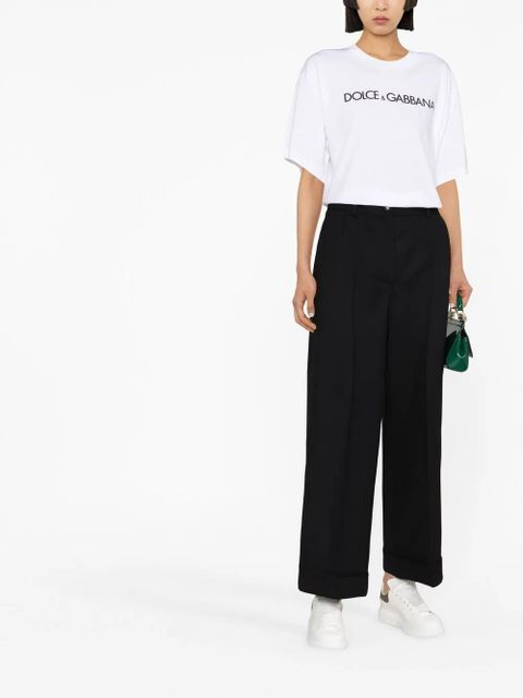 Dolce & Gabbana high-waist wide-leg trousers - Black - zdjęcie produktu nr 2