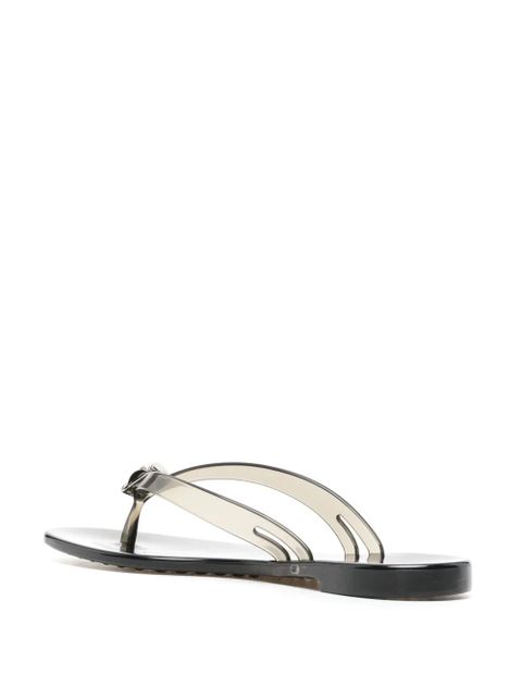 Casadei Jelly transparent flip flops - Black