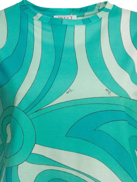 PUCCI Marmo-print cropped top - Green