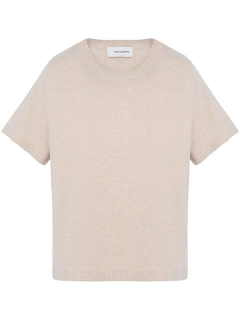 Yves Salomon fine-knit T-shirt - Neutrals - zdjęcie produktu nr 1