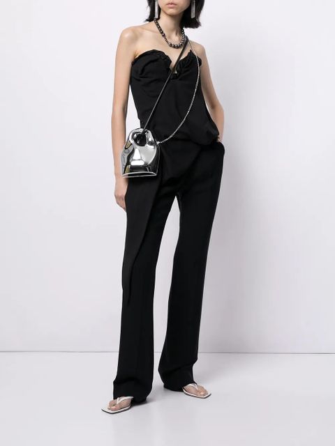 AMBUSH ruffle-detail croset top - Black - zdjęcie produktu nr 2