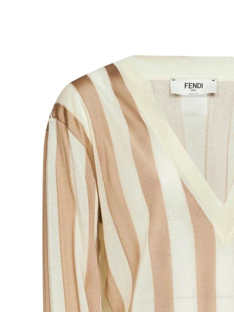 FENDI striped sweater - Neutrals