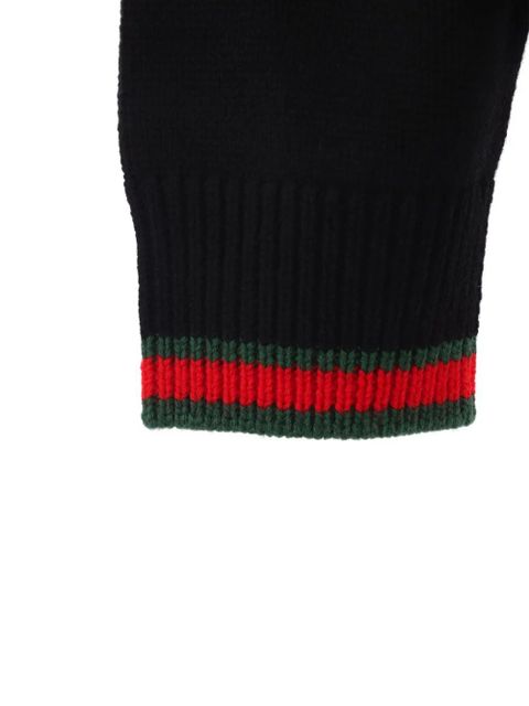 Gucci Web Stripe-trimmed sweater - Black