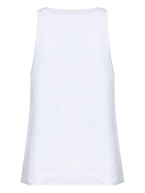 Diesel logo-embroidered tank top - White