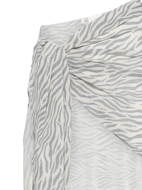 MC2 Saint Barth Sery zebra-pattern sarong - Neutrals