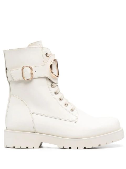 TWINSET ankle-length leather boots - White - zdjęcie produktu nr 1