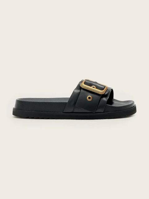 AllSaints klapki skórzane Ellie Western Sandals