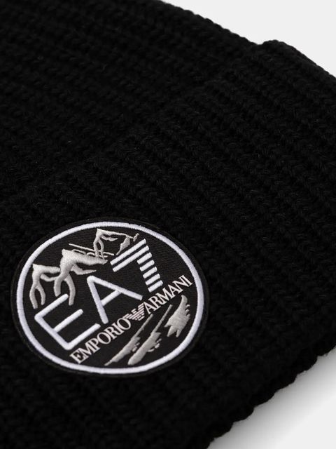 EA7 Emporio Armani czapka z dodatkiem wełny kolor czarny AF18020.7X000243 - zdjęcie produktu nr 2