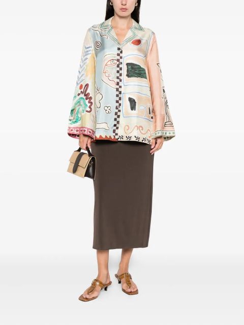 ALEMAIS Michelle silk shirt - Neutrals