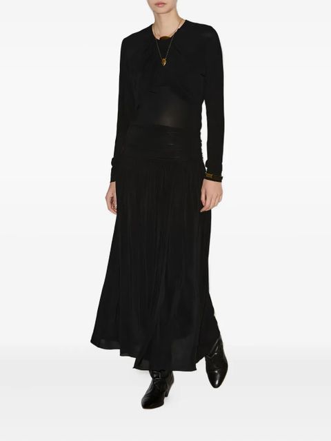 ISABEL MARANT pleated midi skirt - Black - zdjęcie produktu nr 2