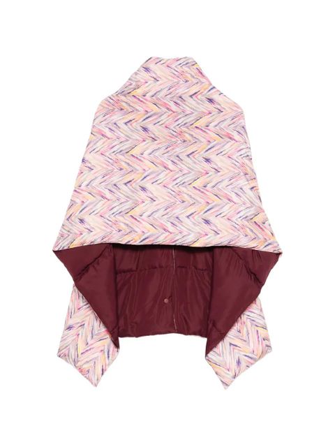 Missoni chevron-print padded cape - Neutrals