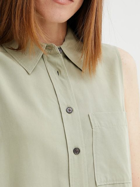 Marc O'Polo sukienka kolor zielony mini prosta 506097521205