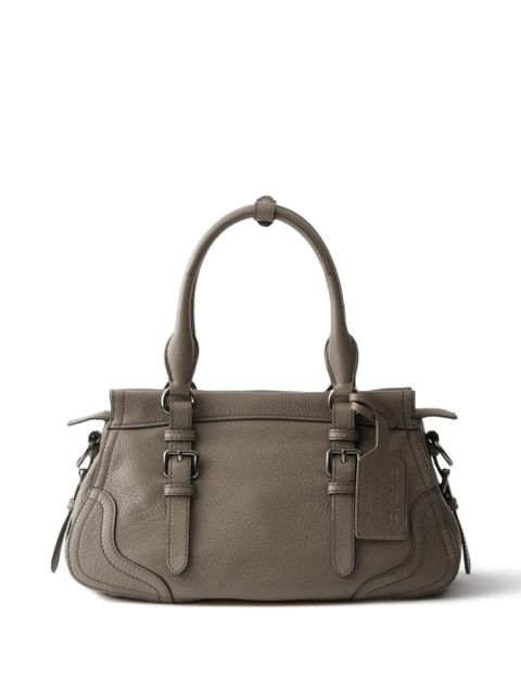 Prada large leather tote bag - Grey