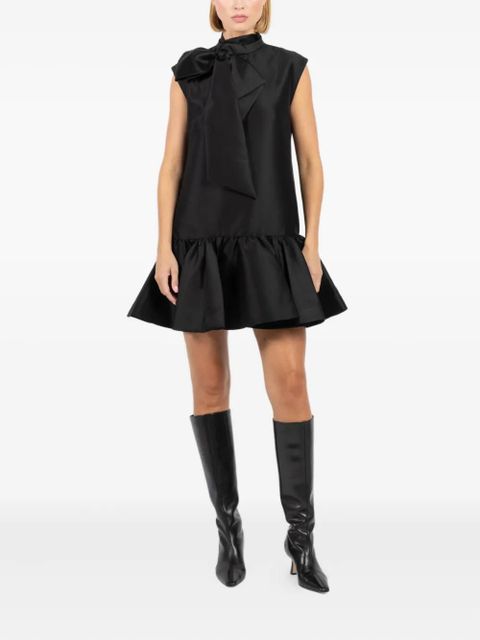 ZIMMERMANN tie-neck flared mini dress - Black - zdjęcie produktu nr 2