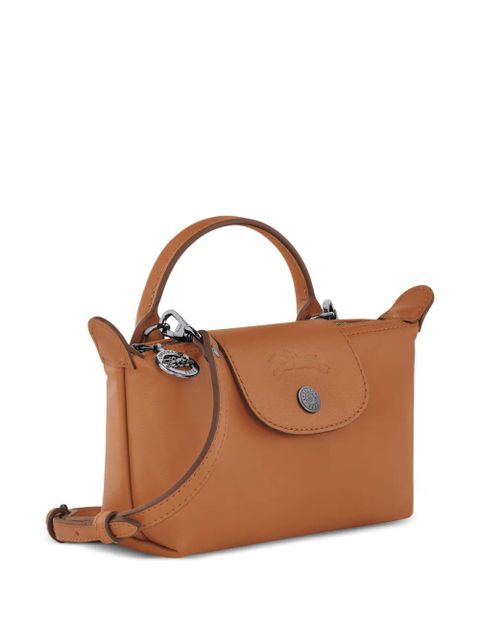 Longchamp mini XS Le Pliage Xtra embossed-logo tote bag - Brown