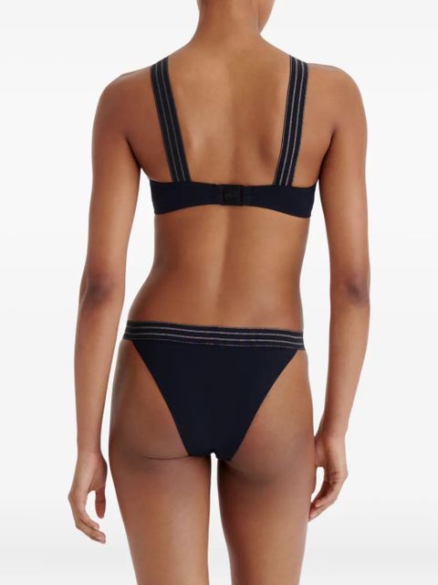 ERES Rayonnant striped-waistband bikini bottoms - Black