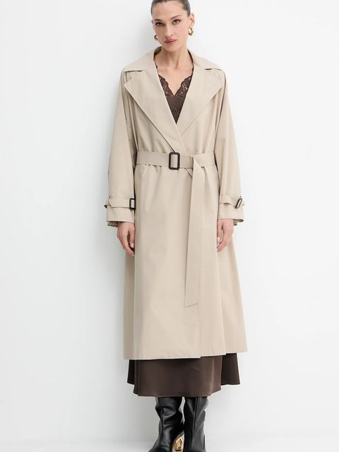 Weekend Max Mara płaszcz FATTO kolor beżowy 2525026011600 - zdjęcie produktu nr 2