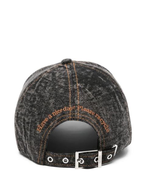 GANNI embroidered baseball cap - Black