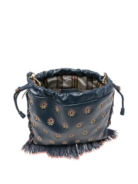 ETRO medium Kalispera beaded bucket bag - Blue