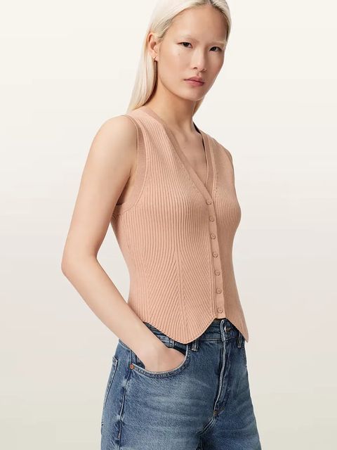 AllSaints top damski z wiskozy - zdjęcie produktu nr 1
