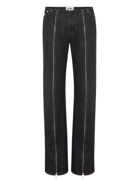 Jean Paul Gaultier zipped cotton jeans - Black - zdjęcie produktu nr 1