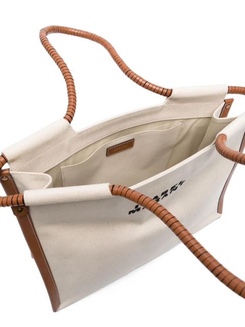 ISABEL MARANT Toledo cotton tote bag - Neutrals - zdjęcie produktu nr 2