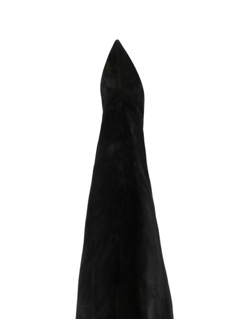 Paris Texas over-the-knee suede boots - Black