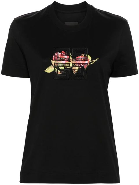 Givenchy 4G lace cotton T-shirt - Black - zdjęcie produktu nr 1